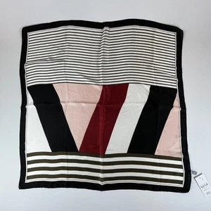 NWT Magnolia Mae Women's Colorblock Satin Scarf Black Combo - Picture 1 of 4
