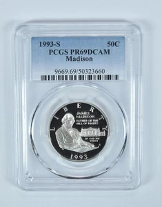 1993-S Madison Bill Of Rights Commemorative Half Dollar PR69 DCAM PCGS *2575 - Picture 1 of 5