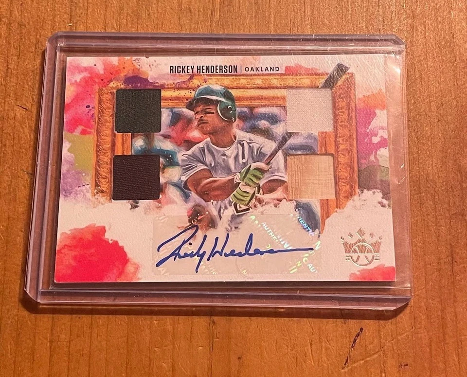 Panini Diamond Kings 2020 - Dk Quad Material Signatures Rickey Henderson #DKQ-RH Foto 1 de 2