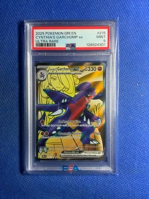 2025 POKEMON DRI EN-DESTINED RIVALS Ultra  RARE #241 CYNTHIA'S GARCHOMP EX PSA 9 - Image 1 of 2