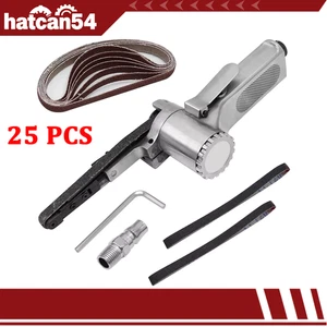 Air Belt Sander Angle Grinder+25PCS Sanding Belt Vehicle Pneumatic Tool 10x330mm - Picture 1 of 11