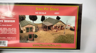 JL Innovative Design HO Building Kit 321 Saw Pit Store Wood Kit - Image 1 of 4