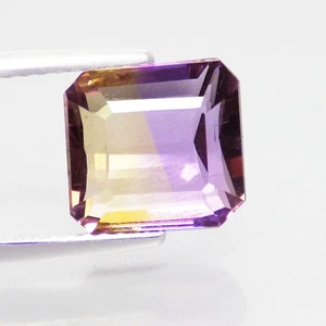 3.39 Cts PRETTY (8 x 8 mm) OCTAGON CUT BOLIVIA TOP BI-COLOR NATURAL AMETRINE - Picture 1 of 7