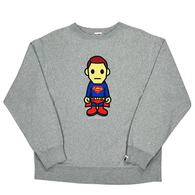 Vintage A Bathing Ape Bape Dc Comics Super Man 2007 Sweatshirt Size Medium - Image 1 of 4