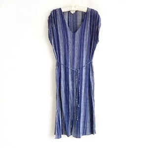 Escape Blu Pepper Kaftan Coverup Gr. L blau gestreift Midikleid Resort Lounge Strand - Bild 1 von 9