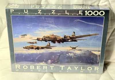 Винтажная головоломка 1990-х Fink & Co Robert Taylor Wings of War 1000 шт. запечатанная - Изображение 1 из 4