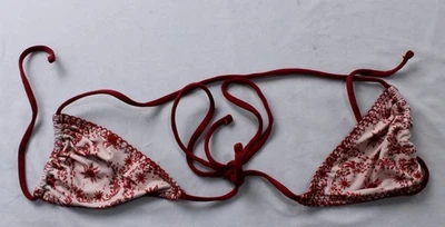 Top de bikini bandana con puntada de manta Bina Design para mujer WR4 borgoña EE. UU.:6 Foto 1 de 3