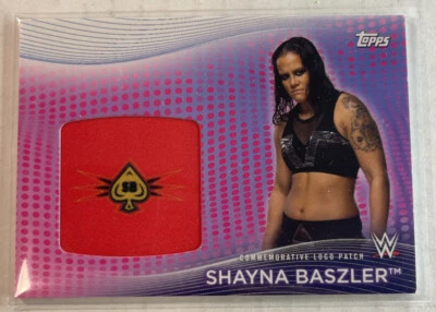 2021 Topps WWE Womens Division Shayna Baszler Pink Logo Patch #SLP-BZ #d /150 - Image 1 of 2
