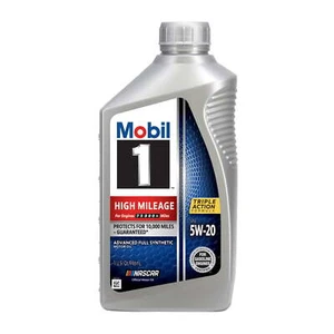 Mobil 1 High Mileage Full Synthetic Motor Oil 5W-20, 1 Quart,pack of one.free sh - Picture 1 of 4