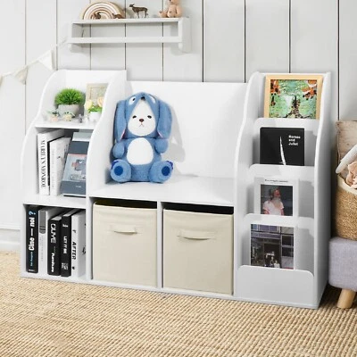 Estantería organizadora de juguetes para niños estantería para niños piso almacenamiento cofre sala de estar Foto 1 de 4