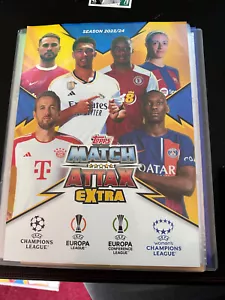 23/24 Topps Match Attax Extra Champions League Binder with 187 Cards - Picture 1 of 16