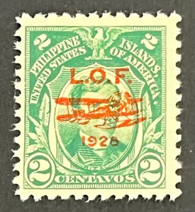 Travelstamps: 1928 US Philippines Stamps Scott #C18 2¢ L.O.F. Mint No Gum MNG - Picture 1 of 5