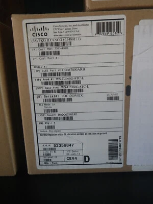 New Cisco Catalyst WS-C2960G-8TC-L 8-Port Gig Switch 2960 NOB *1-Year Warranty!* - Image 1 of 4