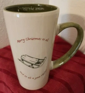 Eddie Bauer Christmas Holiday Coffee Mug Cup snow sled--Excellent condition-LOW! - Picture 1 of 4