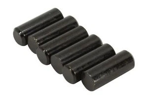 Humbucker Black Plated 1215 Steel Pole Slugs w/ Chamfered End Qty 6 - Picture 1 of 1