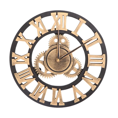 1PC Digital numbered wall clock Metal Gear numbered wall clock Antique numbered Cover