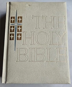 The HOLY BIBLE LARGE Family Peace of Mind Edition KJV King James Off White - Picture 1 of 20