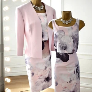 Coast Size 12 (14) Pink Dress and Jacket Mother of the Bride Outfit Wedding - Picture 1 of 9