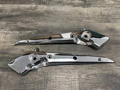 Cubiertas de rieles de agarre cromadas guardabarros trasero izquierdo derecho Honda VTX1800C VTX1300C OEM Foto 1 de 4