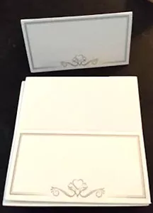 10 x confezioni da 50 x segnaposto da tavolo bianco festa, conferenze, matrimoni GRATIS P&P - Foto 1 di 1