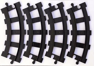 Lego Duplo 2712 schwarze Schienen Runde 4 Stück - Bild 1 von 1