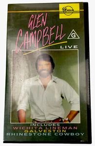 Glen Campbell Live VHS Video Cassette Tape PAL Black Small Box 1983 Possum - Picture 1 of 12