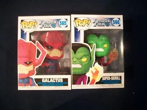Funko Pop! Fantastic Four GALACTUS 565 & SUPER SKRULL 566 Bobble-Head Figs NEW - Picture 1 of 5