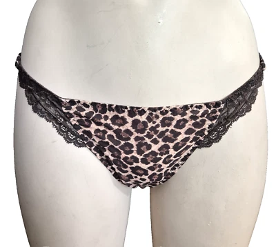 Andres Sarda Mars in Schokolade Damen String Gr.38 S tanga mit Spitze Tierdruck - Bild 1 von 3