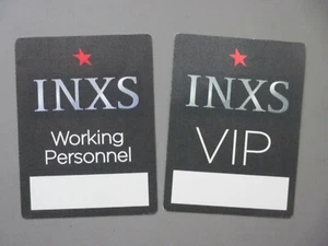 INXS backstage pass satin cloth sticker passes TWO VIP Working Personnel OTTO - Picture 1 of 1