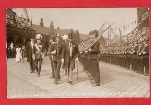 CHESHIRE  STOCKPORT  MILITARY +  PRINCE +PRINCESS OF WALES VISIT.  1903 WADE RP - Picture 1 of 1