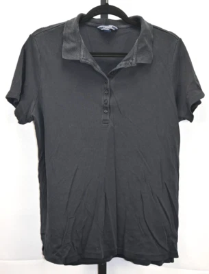 Lands' End Black Short Sleeve Pullover Polo Size L/T 14-16 100% Cotton - Image 1 of 3