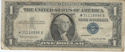 1957B $1 SILVER CERTIFICATE~BIRTHDATE MARCH 11, 2018~31118(8896) - Image 1 of 2