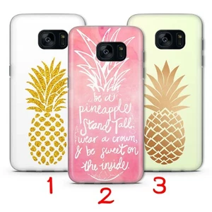 PINEAPPLE 5 ANANAS FUN PHONE CASE COVER FOR SAMSUNG S5 S6 S7 S8 S9 EDGE PLUS + - Picture 1 of 8