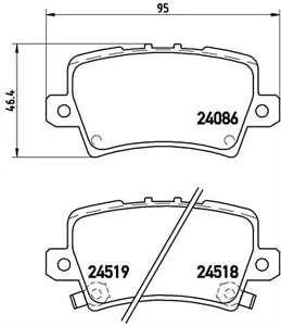 FOR HONDA CIVIC TYPE R FN2 1.8 i-VTEC 2.2 i-CTDi REAR BRAKE PADS BREMBO  - Image 1 of 1