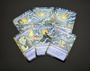 6x Altered Art Custom MTG Cards - 6 EDH Blue Staples - Rhystic Study - Cyclonic - Picture 1 of 7