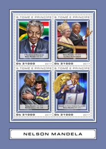 Sao Tome & Principe 2017 MNH Nelson Mandela 4v M/S Famous People Stamps - Picture 1 of 1