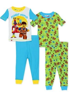 Lego Movie 2 The Second Part Planet Duplo 4 PC Cotton Pajamas Set Boys SZ 2T NEW - Picture 1 of 10