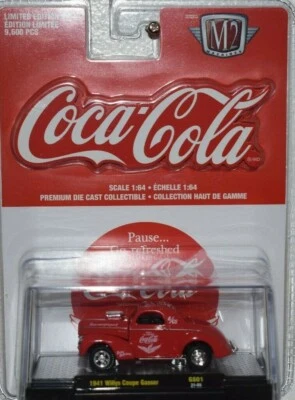 1941 WILLYS COUPE GASSER COCA-COLA COKE GS01 M2 MACHINES DIECAST 2021 - Image 1 of 4