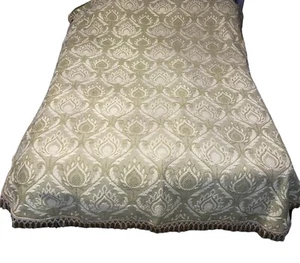 Gehäkelte 3D grüne Wolle Afghan Decke Oma Bettdecke groß mit Tasse 92x82 Zoll - Bild 1 von 14