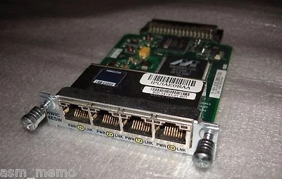 CISCO HWIC-4ESW 4 Port FE EtherSwitch Interface Card 2800 3800 2900 3900 Router - Image 1 of 2
