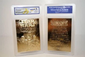 Tarjeta de oro de 23 quilates esculpida Star Wars SHADOWS OF THE EMPIRE - GEMA GRADUADA COMO NUEVA 10 - Imagen 1 de 1
