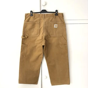 Vintage Brown Carhartt Loose Straight Double Knee Canvas Carpenter Jeans W36 L24 - Bild 1 von 21
