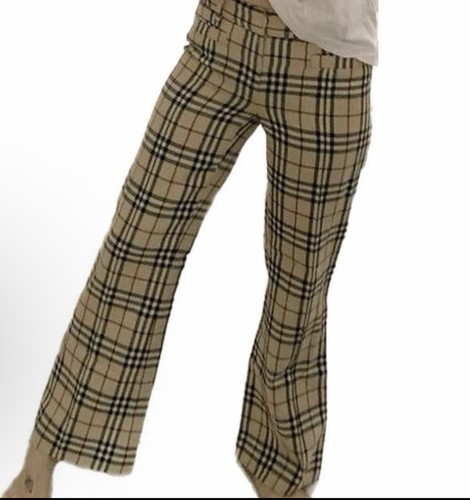Autentici pantaloni donna Burberry London nova a quadri. Donna taglia 34.