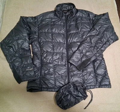 mont-bell 800FP 90% Down 10% Feather Jacket Dark Gray Men L Quilted Lightweight - Image 1 of 4