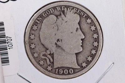 1900-O Barber Silver Half Dollar., Good., Circulated Coin., Store #HR034 - Image 1 of 3