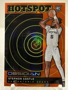 2024-25 Obsidian - Hotspot Electric Etch Orange Flood #6 Stephon Castle 26/99 - Picture 1 of 2