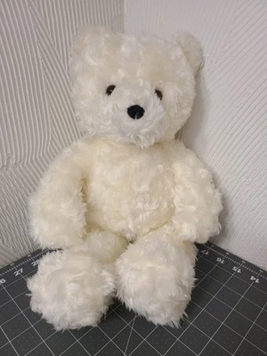 Oso de peluche Gund crema beige blanco roto piel rizada peluche juguete peluche 17" Foto 1 de 4