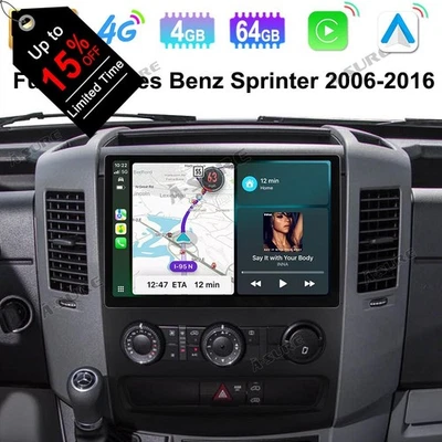 13.1" 4+64GB Android 14 Autoradio Carplay Navi Für Mercedes Benz Sprinter B906 - Bild 1 von 4