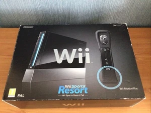 Nintendo Wii Console Nera MotionPlus Wii Boxata con Manuali No Giochi Ottime Condizioni (HSH4) - Foto 1 di 8