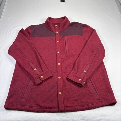 Carbon 2 Cobalt Jacket Mens XL Red Snap Shacker Long Sleeve Shacket Casual - Image 1 of 4